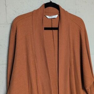 Sonoma Women's Waffle Knit Open Front Batwing Cardigan Shrug Size Large